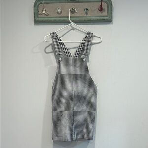 Forever 21 Black and White Checkered Mini Dress jumper small